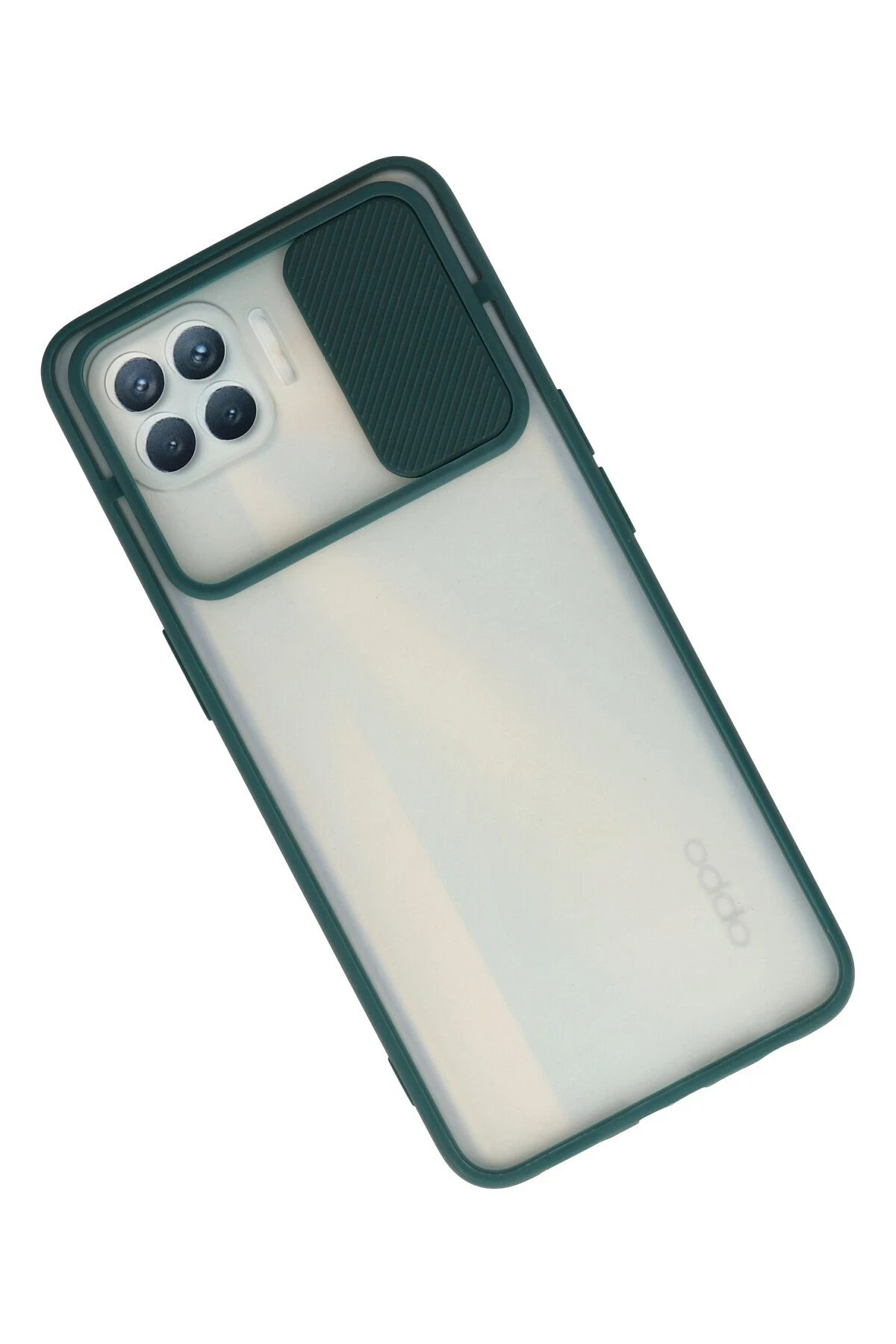 Newface Oppo Reno 4 Lite Kılıf Palm Buzlu Kamera Sürgülü Silikon - Yeşil