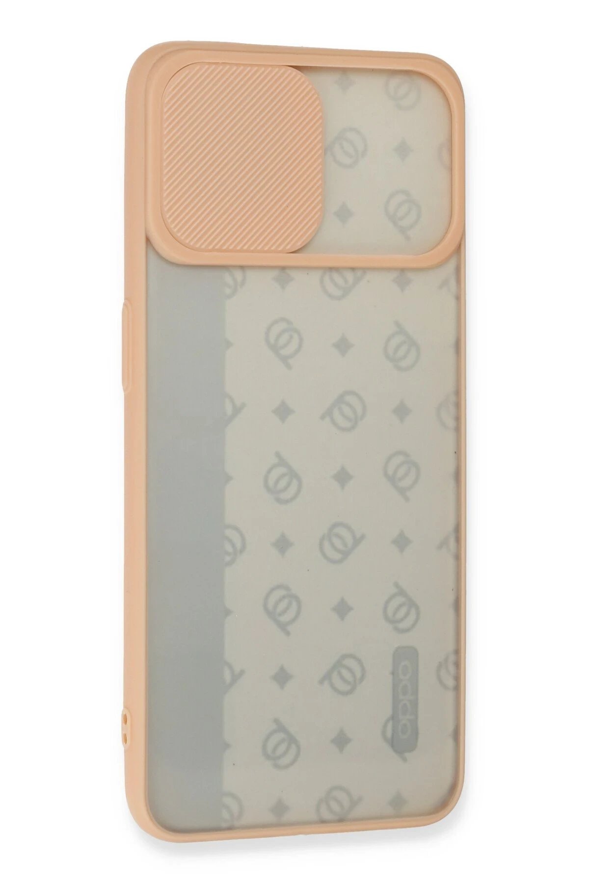 Newface Oppo Reno 4 Lite Kılıf Palm Buzlu Kamera Sürgülü Silikon - Pembe