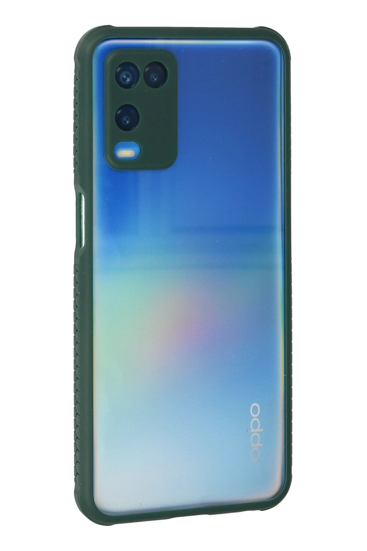 Newface Oppo A54 4G Kılıf Miami Şeffaf Silikon - Koyu Yeşil