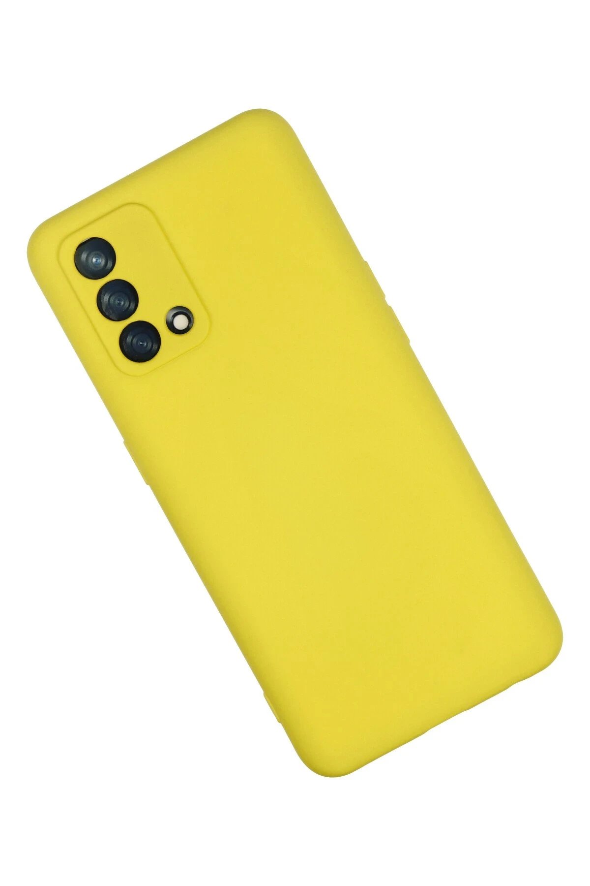 Newface Oppo A74 4G Kılıf Nano içi Kadife Silikon - Sarı