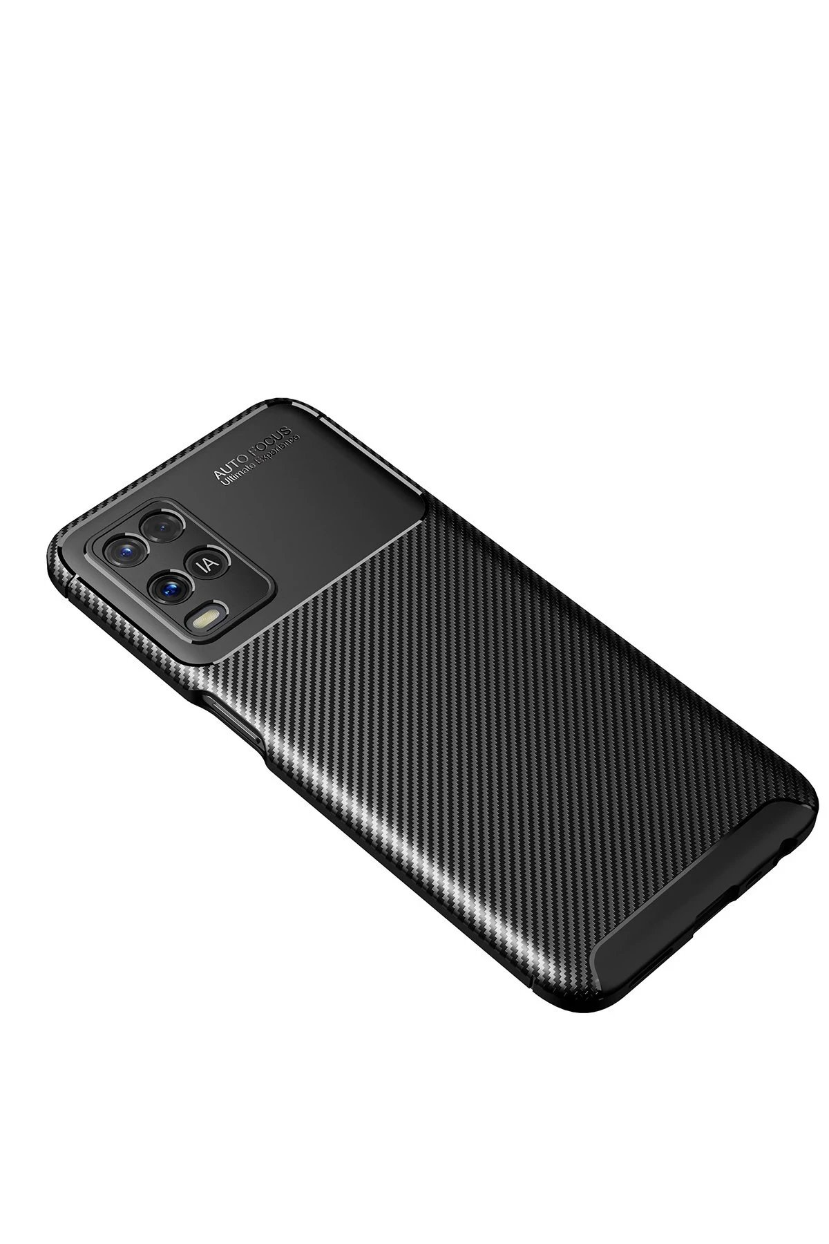 Newface Oppo A54 4G Kılıf Auto Focus Karbon Kapak - Siyah