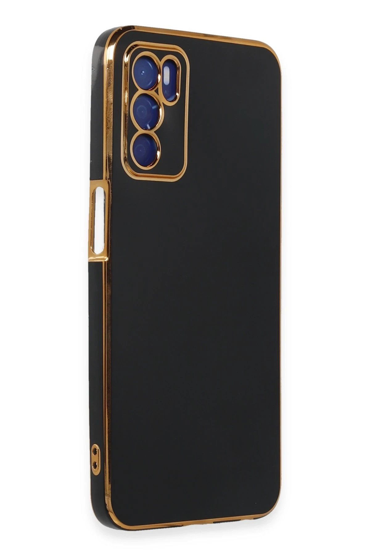 Newface Oppo A16 Kılıf Volet Silikon - Siyah