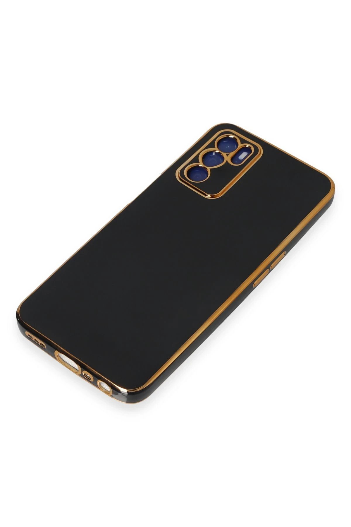 Newface Oppo A16 Kılıf Volet Silikon - Siyah