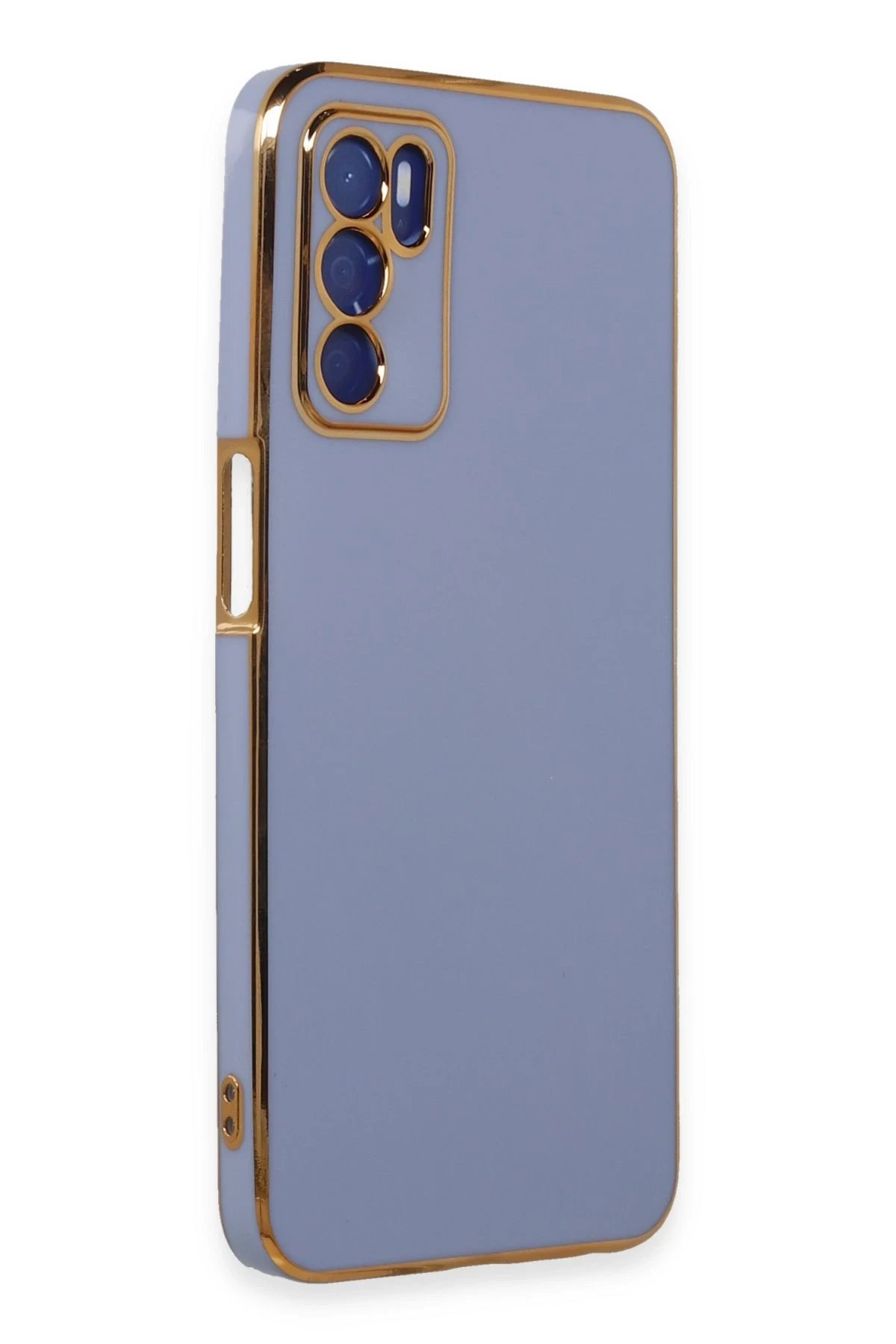 Newface Oppo A16 Kılıf Volet Silikon - Mavi