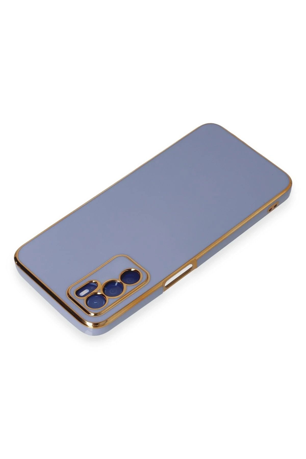 Newface Oppo A16 Kılıf Volet Silikon - Mavi