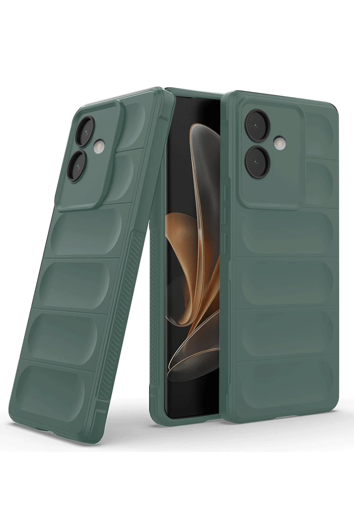 Newface Oppo A3 Kılıf Optimum Silikon - Koyu Yeşil