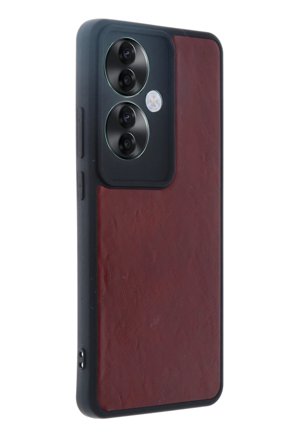 Newface Oppo Reno 11F Kılıf Aras Deri Kapak - Bordo