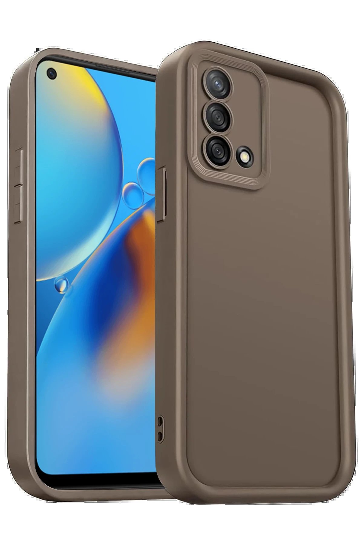 Newface Oppo A74 4G Kılıf Viera Silikon - Kahverengi