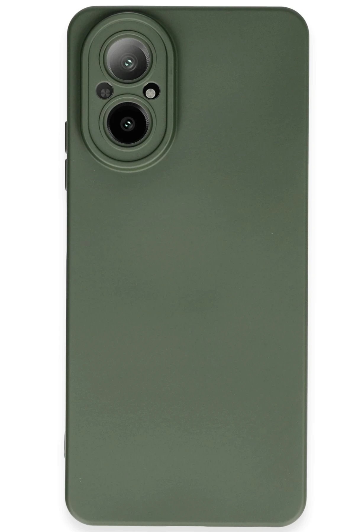 Newface Realme 12 Lite Kılıf Nano içi Kadife Silikon - Koyu Yeşil