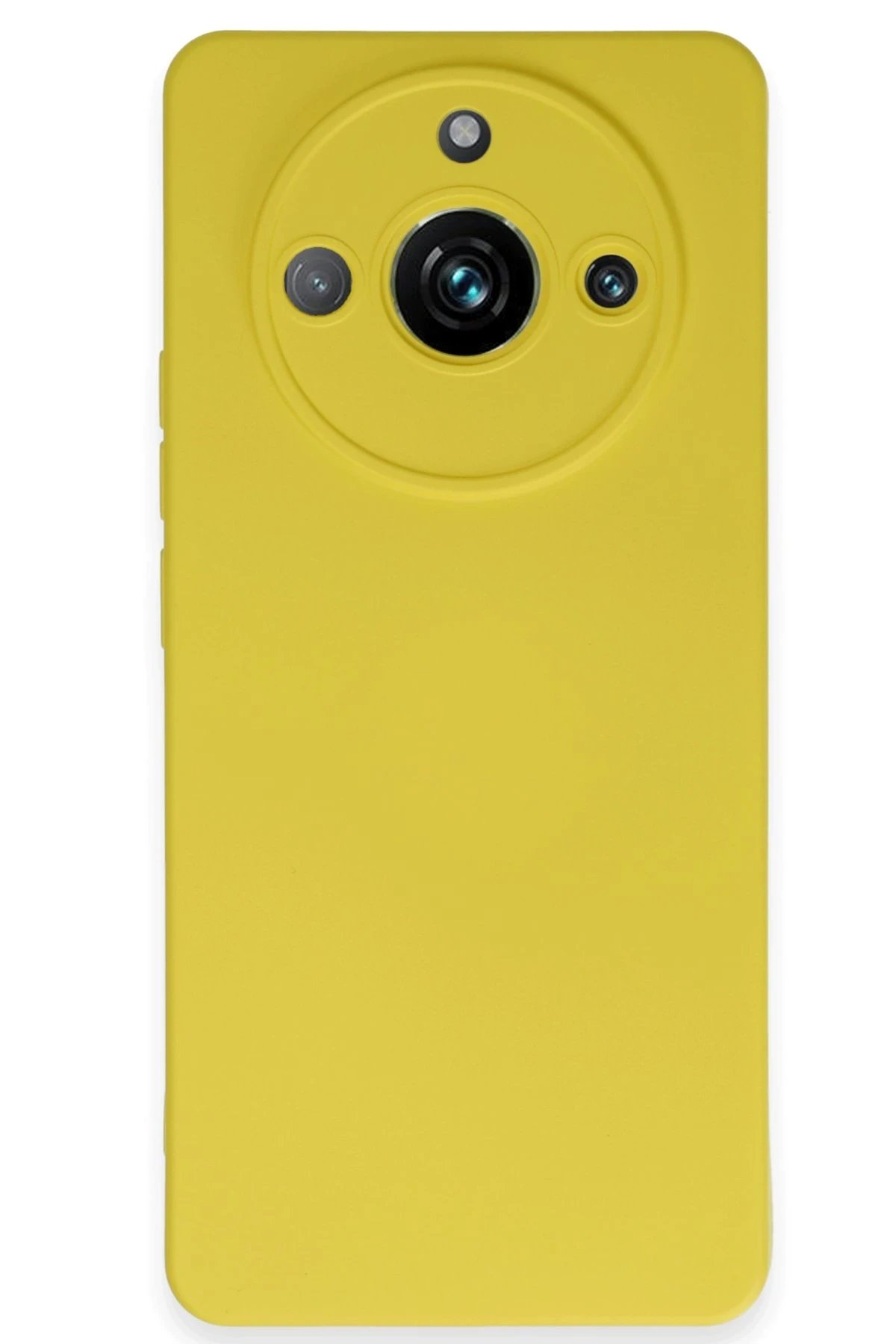 Newface Realme 11 Pro Kılıf Nano içi Kadife Silikon - Sarı