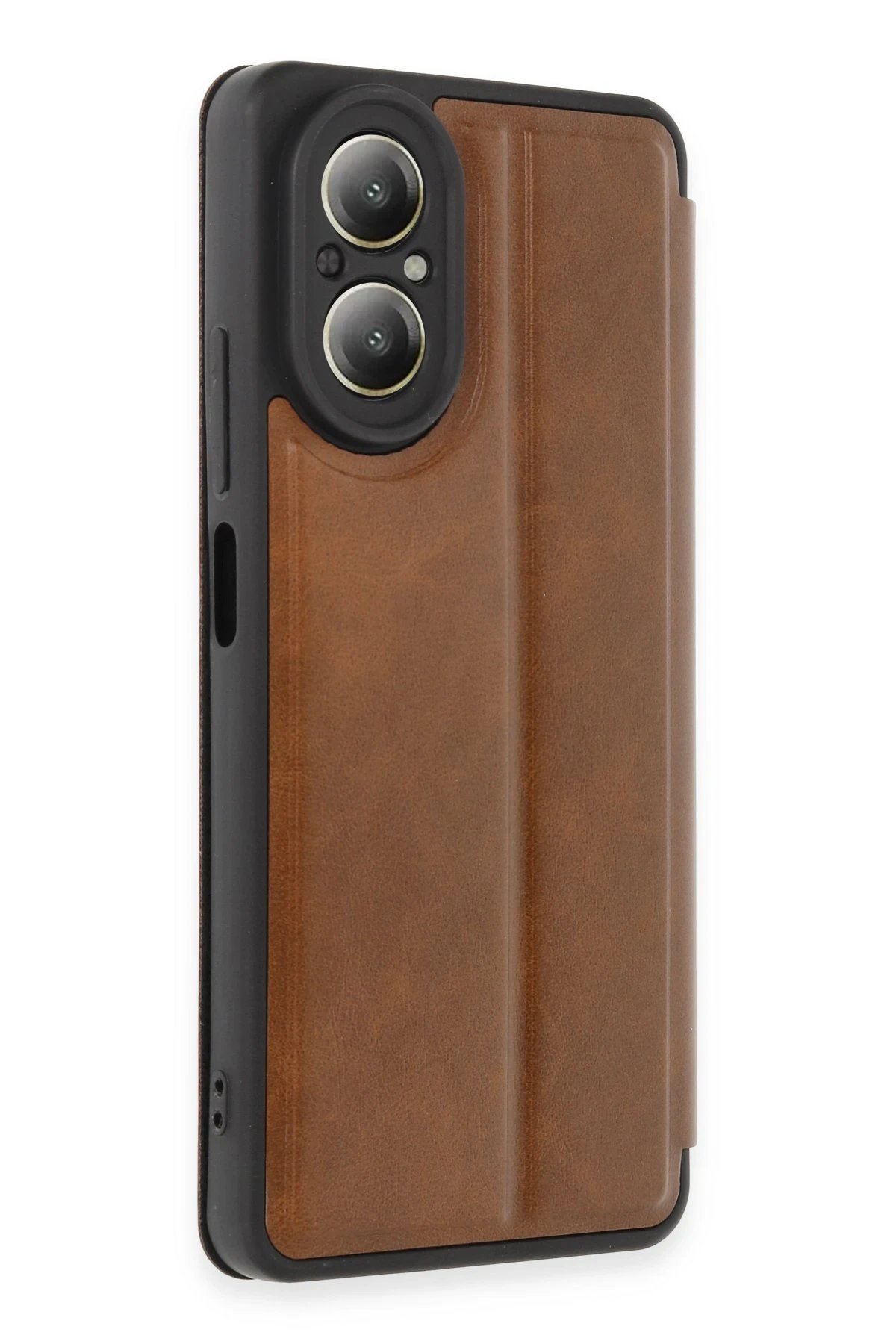 Newface Realme 12 Lite Kılıf Flip Cover - Taba