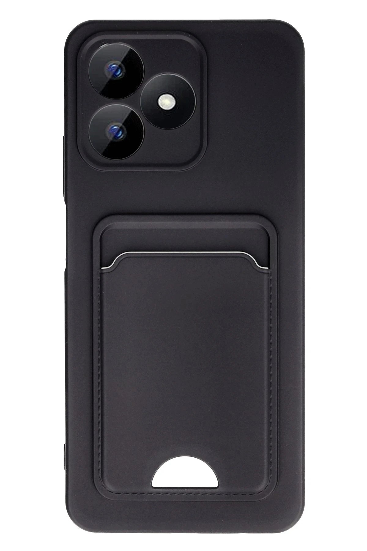 Newface Realme Note 50 4G Kılıf Kelvin Kartvizitli Silikon - Siyah