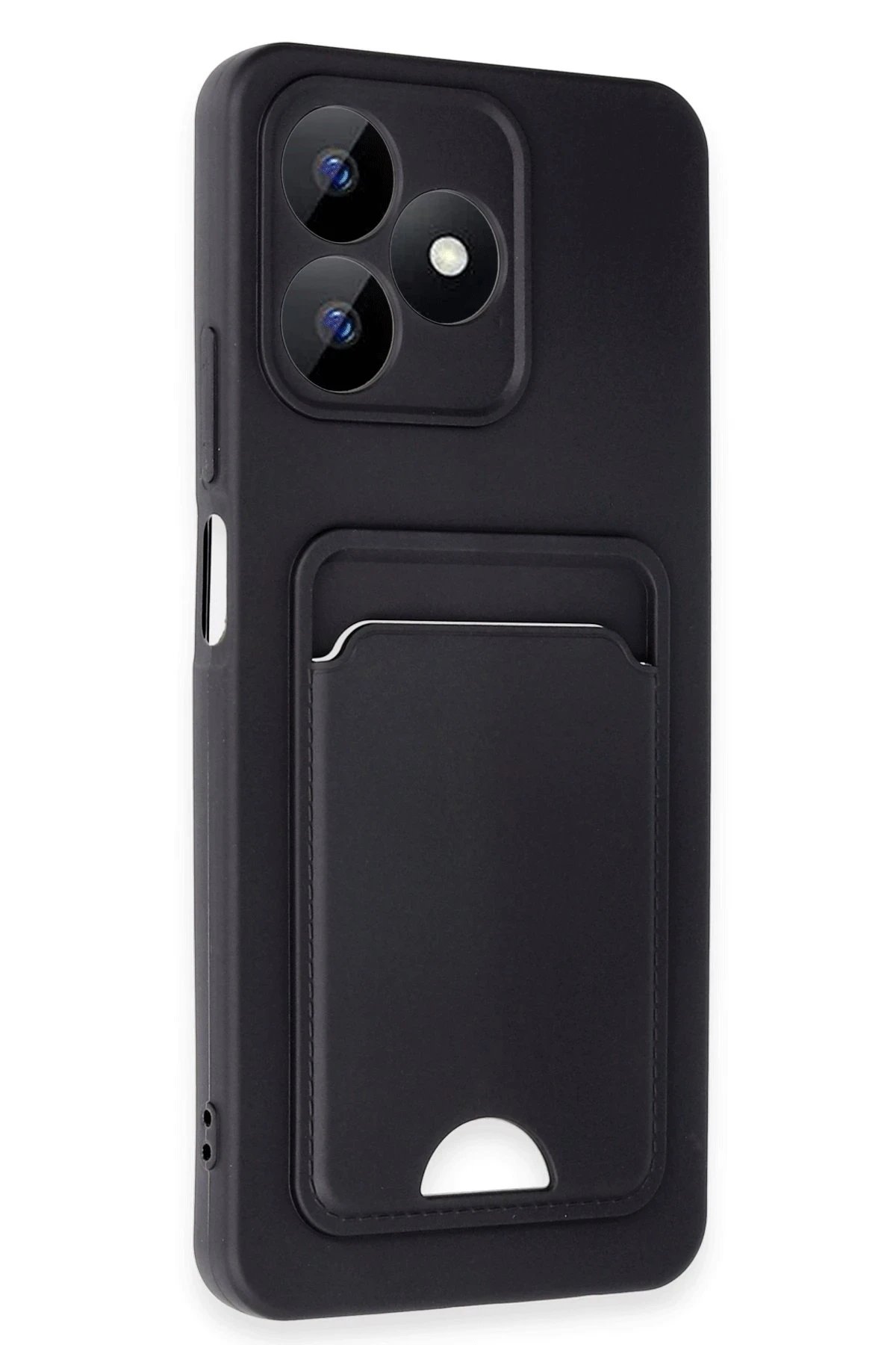 Newface Realme Note 50 4G Kılıf Kelvin Kartvizitli Silikon - Siyah