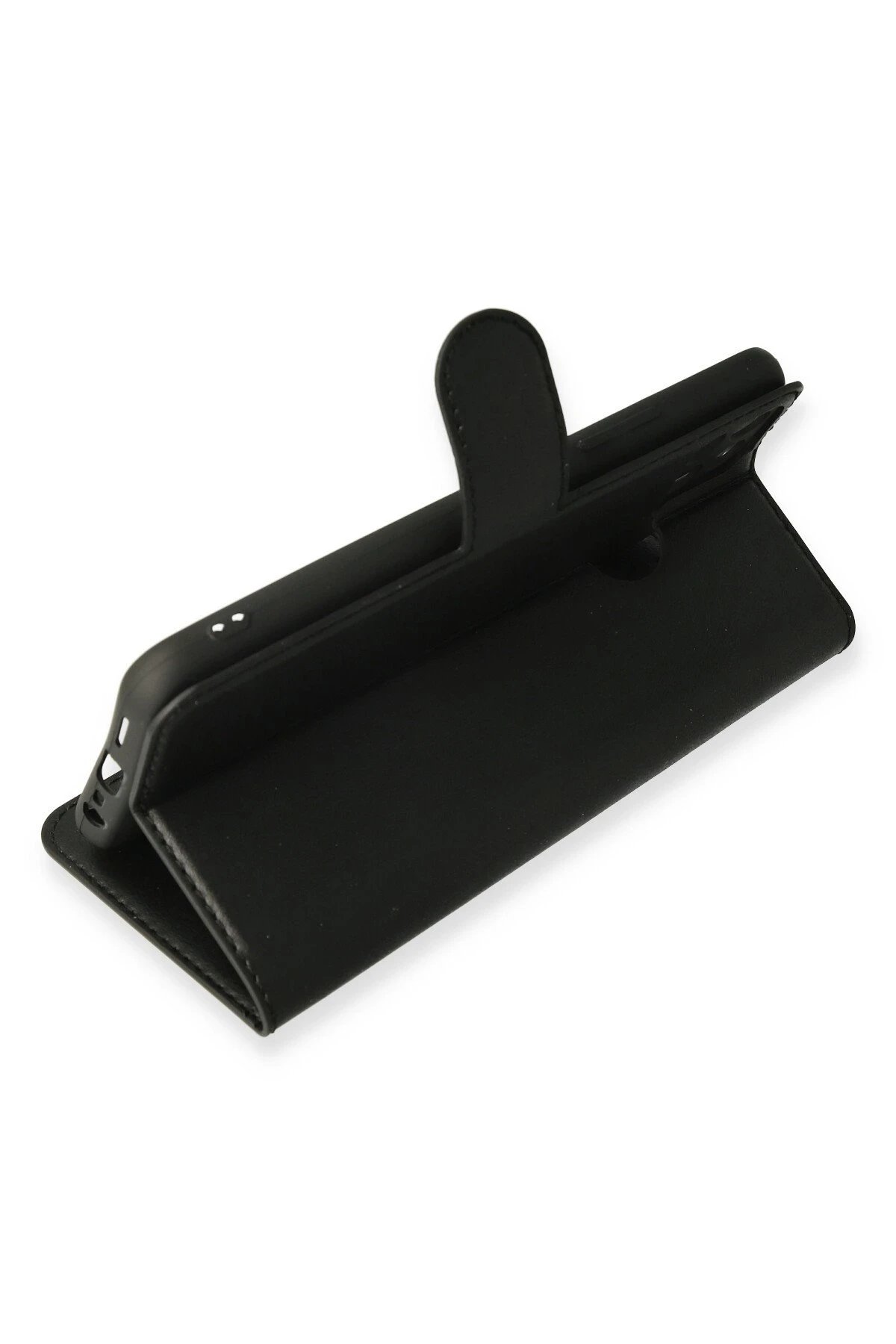 Newface Realme C25 Kılıf Trend S Plus Kapaklı Kılıf - Siyah