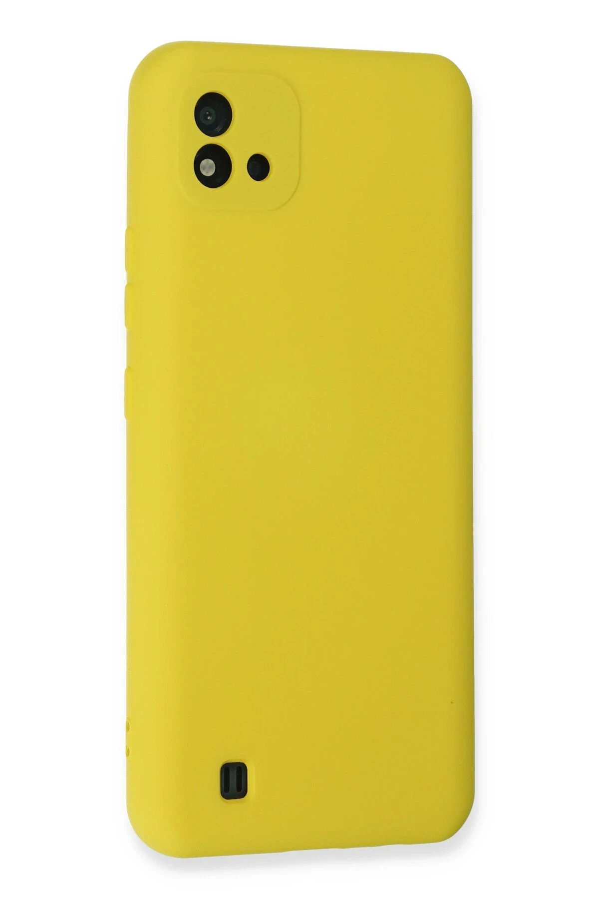 Newface Realme C11 2021 Kılıf Nano içi Kadife Silikon - Sarı