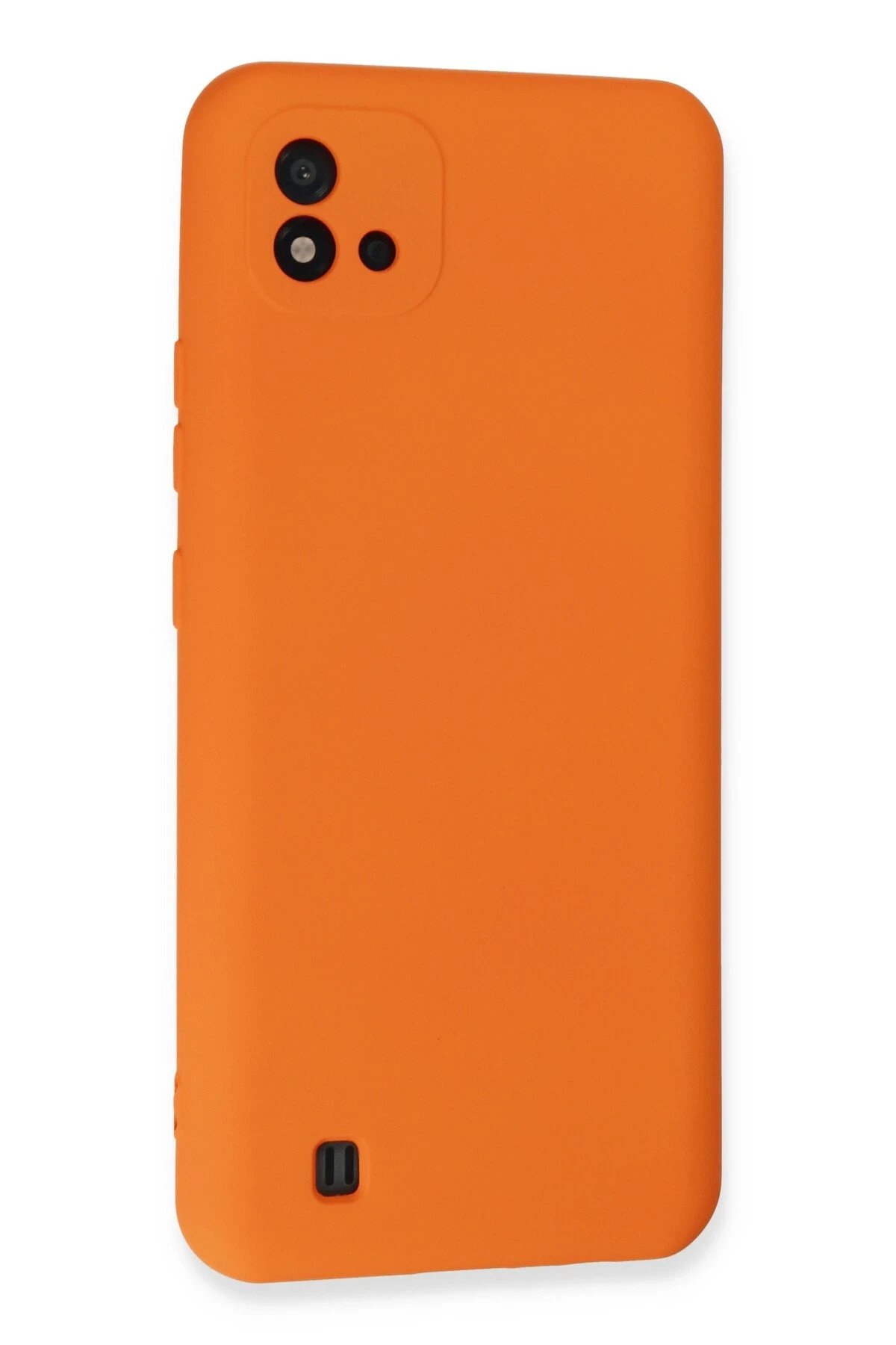 Newface Realme C11 2021 Kılıf Nano içi Kadife Silikon - Turuncu