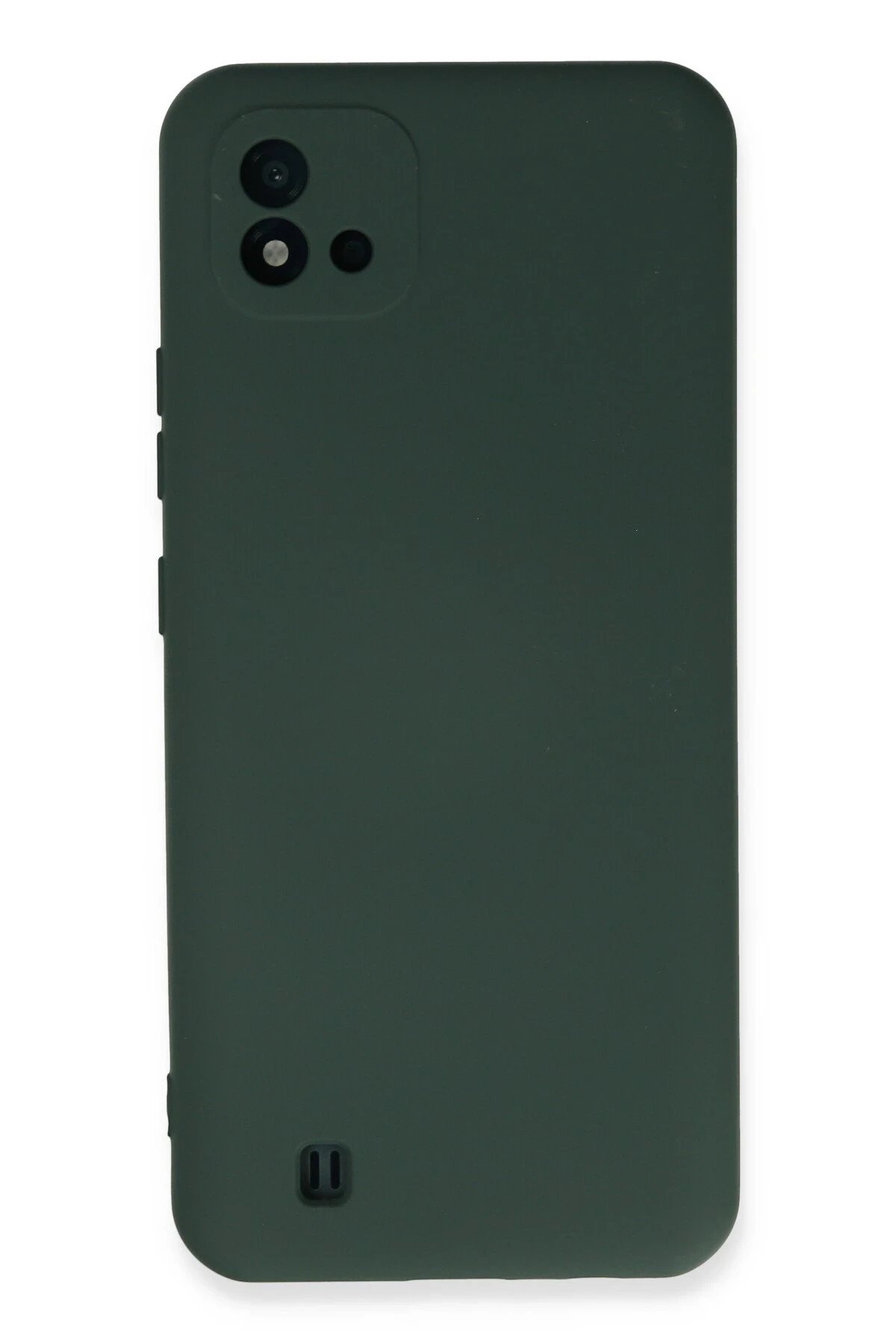 Newface Realme C11 2021 Kılıf Nano içi Kadife Silikon - Koyu Yeşil