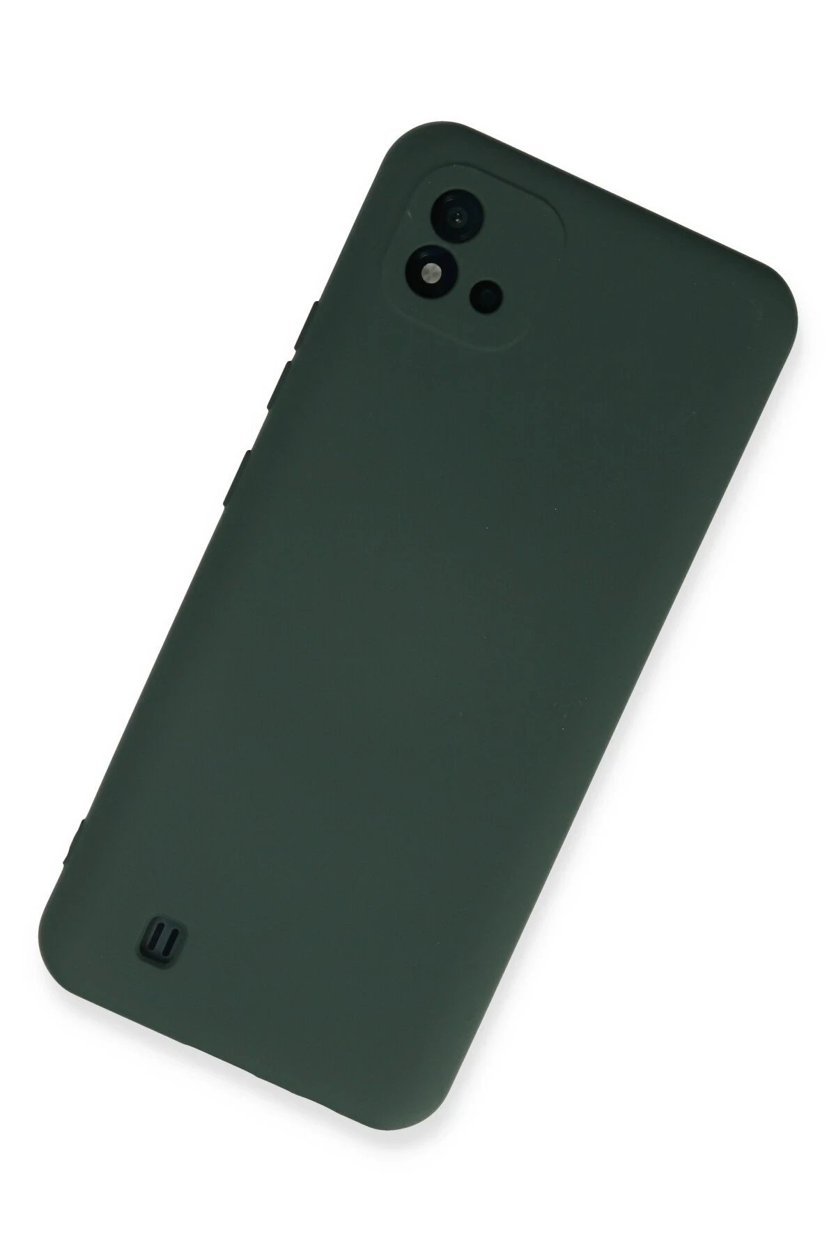 Newface Realme C11 2021 Kılıf Nano içi Kadife Silikon - Koyu Yeşil