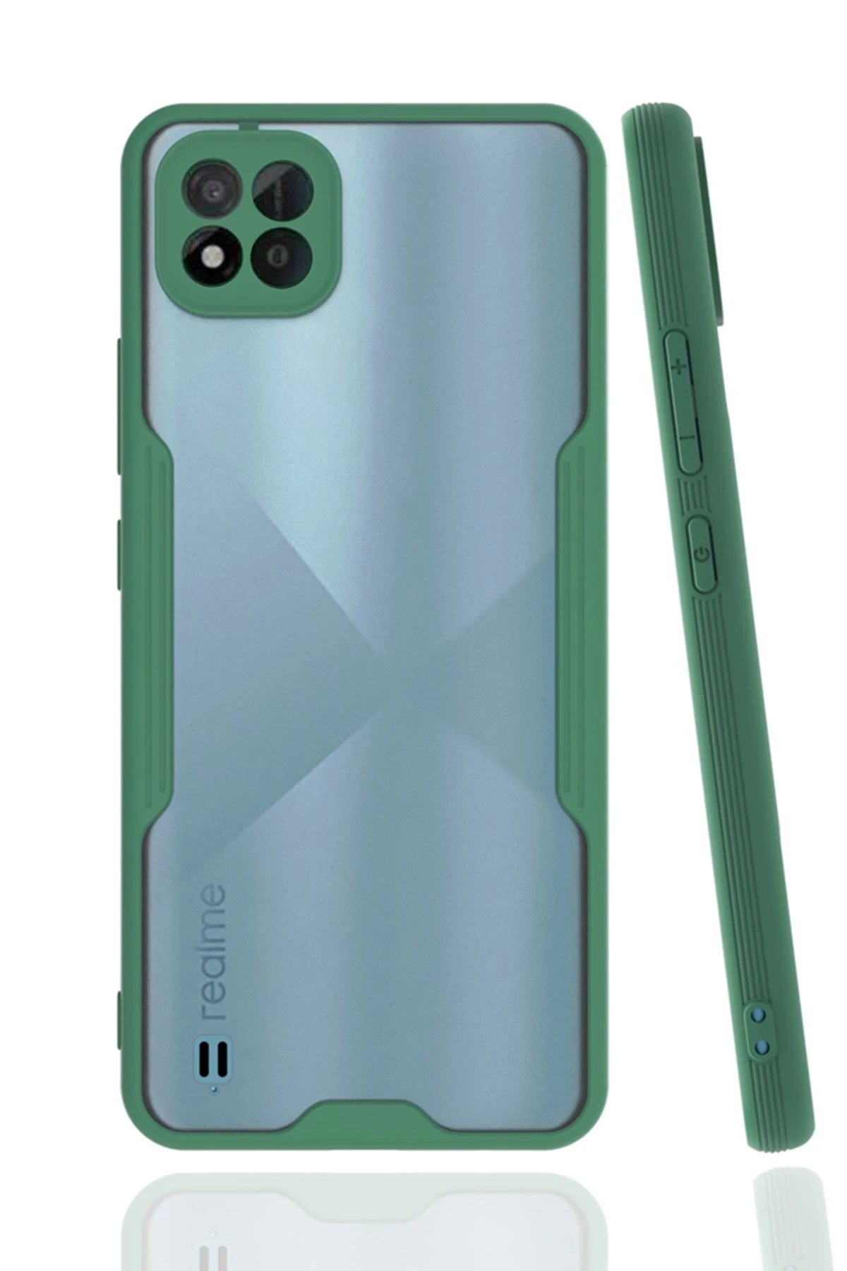 Newface Realme C11 2021 Kılıf Platin Silikon - Yeşil