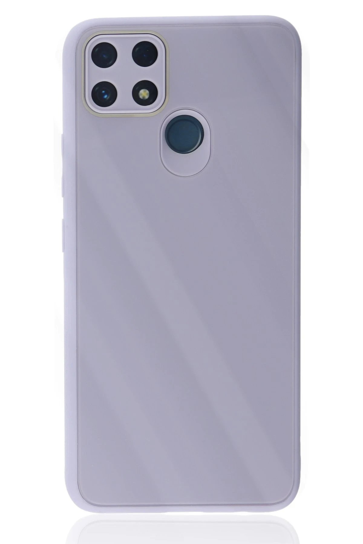 Newface Realme C25 Kılıf Glass Kapak - Lila