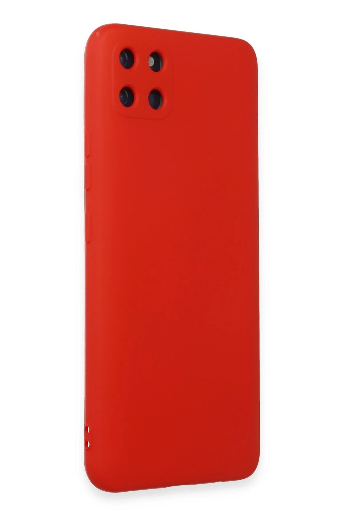 Newface Realme C11 Kılıf Nano içi Kadife Silikon - Kırmızı