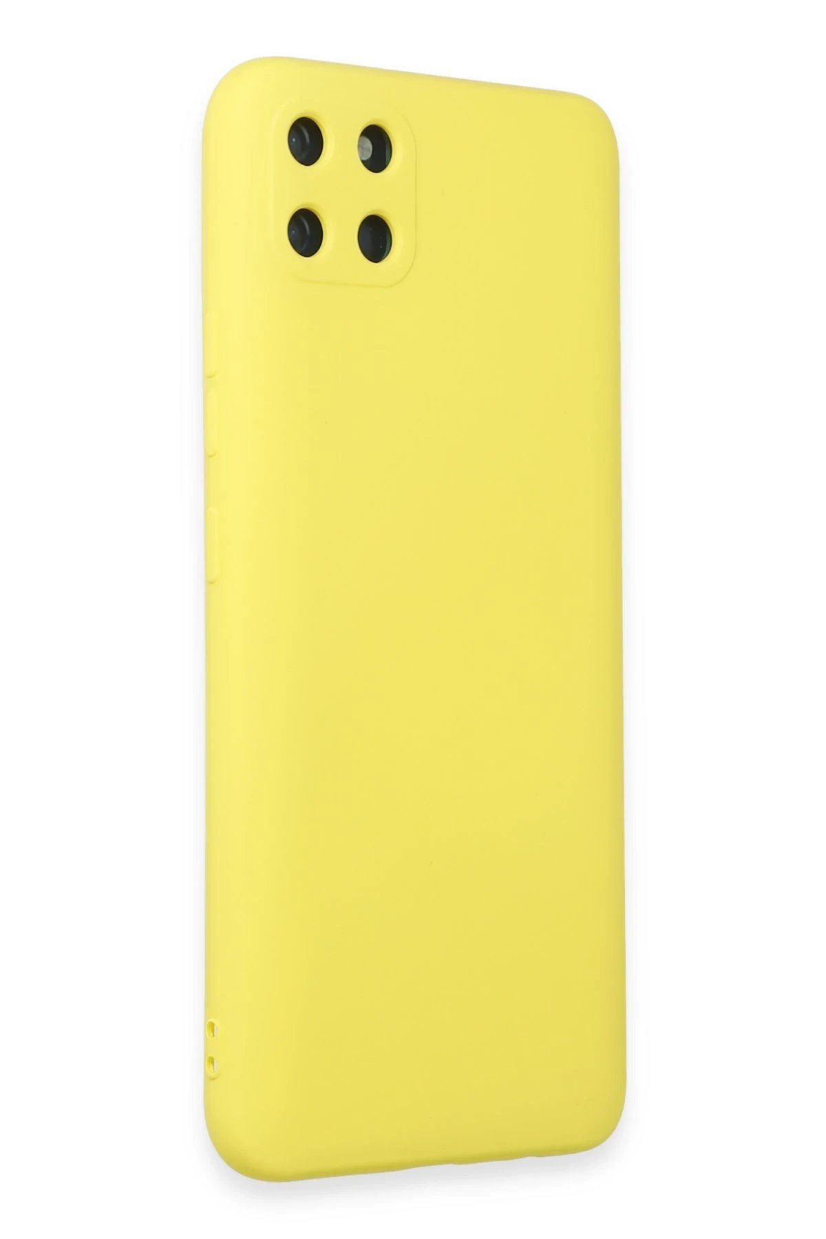 Newface Realme C11 Kılıf Nano içi Kadife Silikon - Sarı