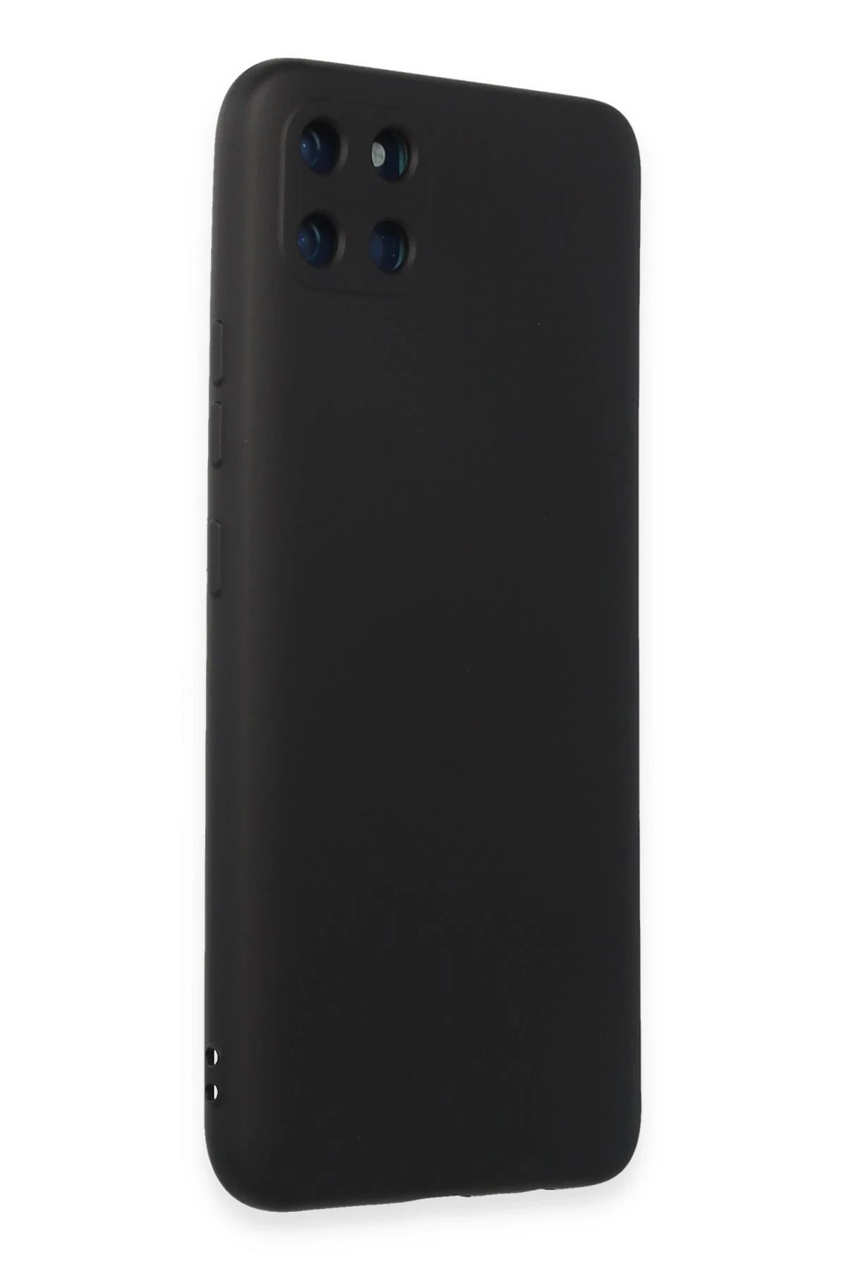 Newface Realme C11 Kılıf Nano içi Kadife Silikon - Siyah