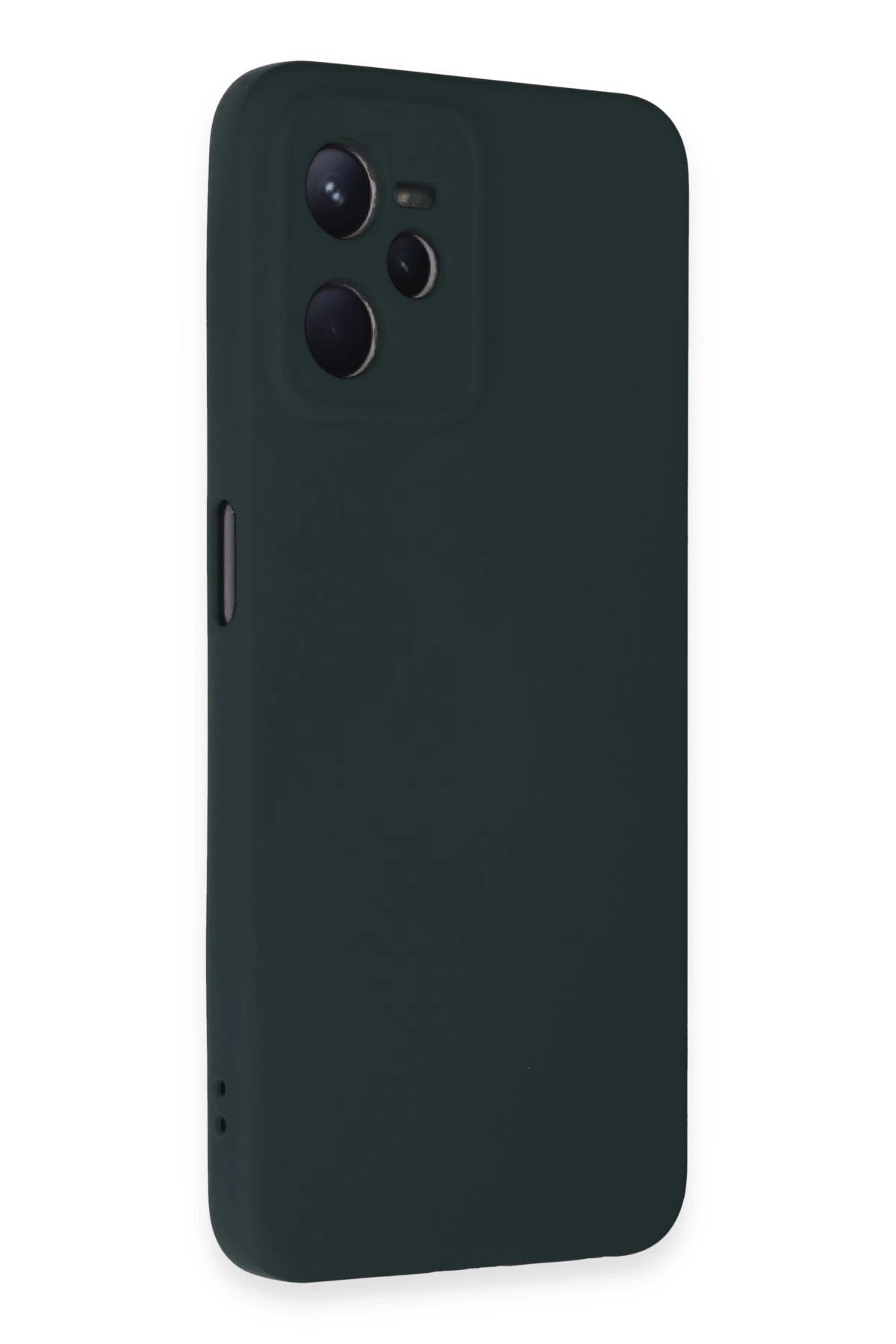 Newface Realme C35 Kılıf Nano içi Kadife Silikon - Koyu Yeşil