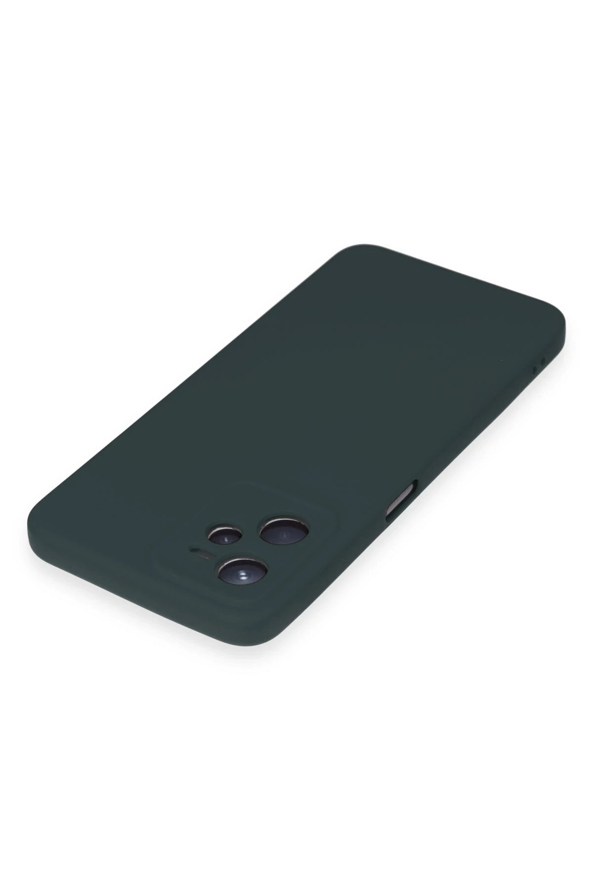 Newface Realme C35 Kılıf Nano içi Kadife Silikon - Koyu Yeşil