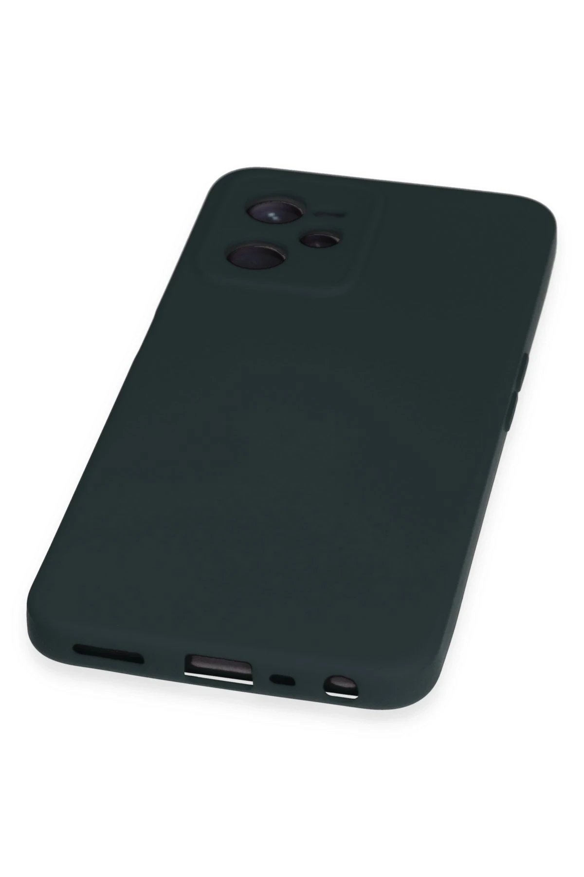 Newface Realme C35 Kılıf Nano içi Kadife Silikon - Koyu Yeşil