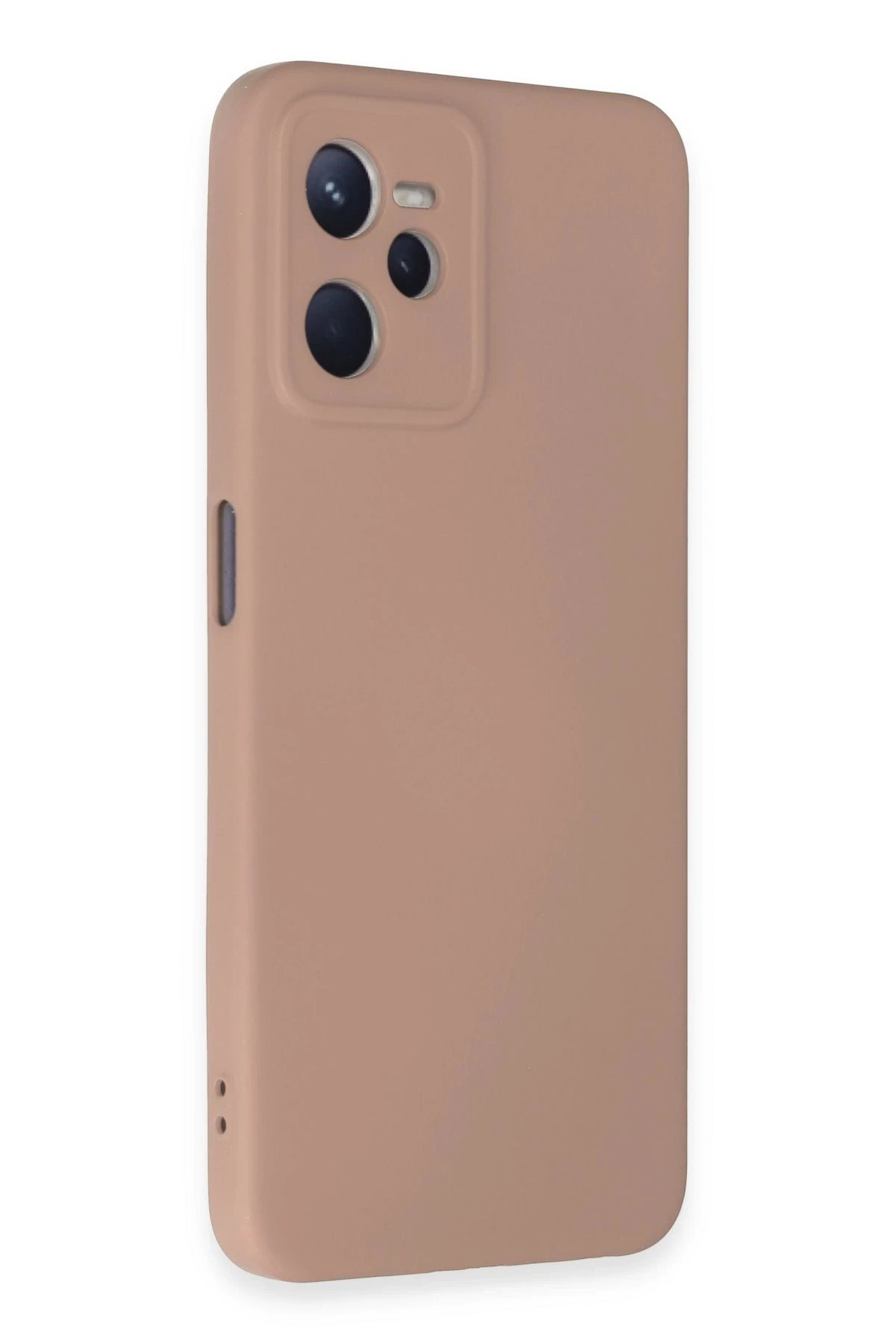 Newface Realme C35 Kılıf Nano içi Kadife Silikon - Pudra