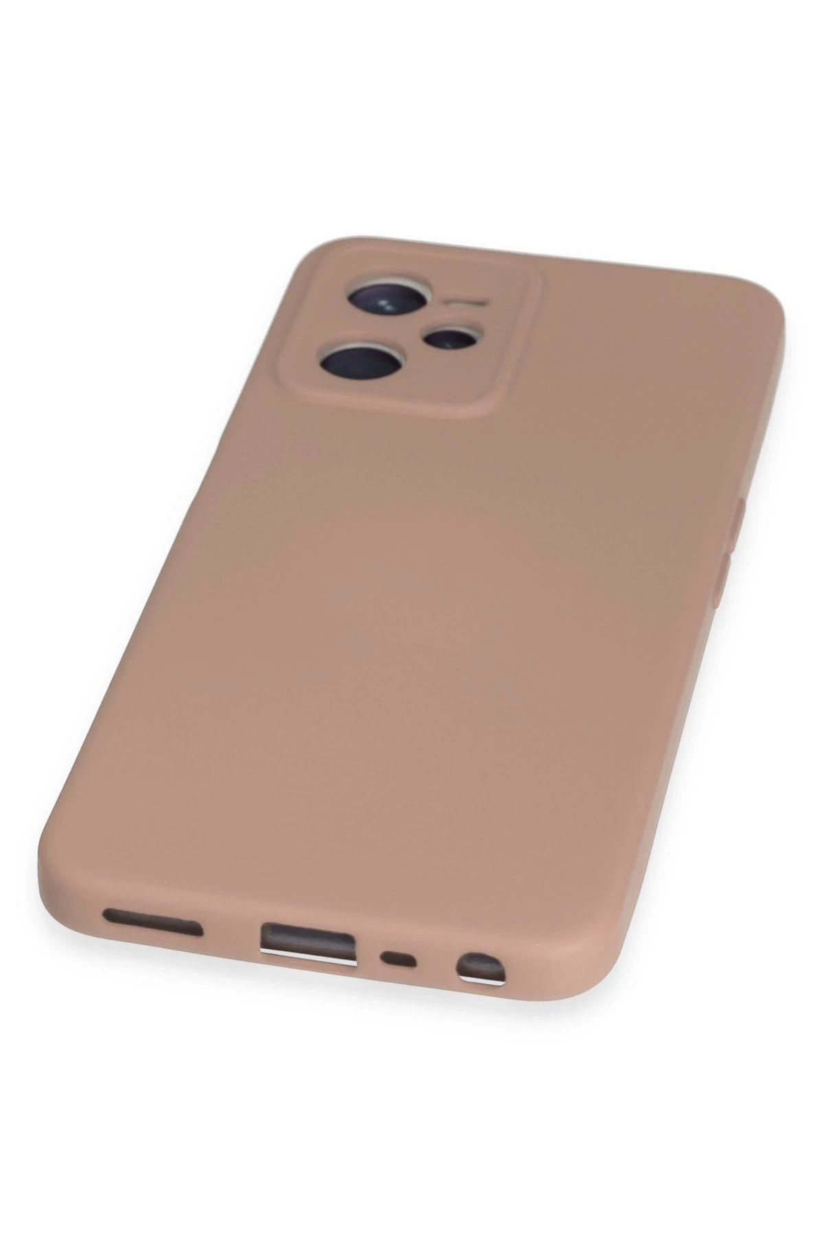 Newface Realme C35 Kılıf Nano içi Kadife Silikon - Pudra