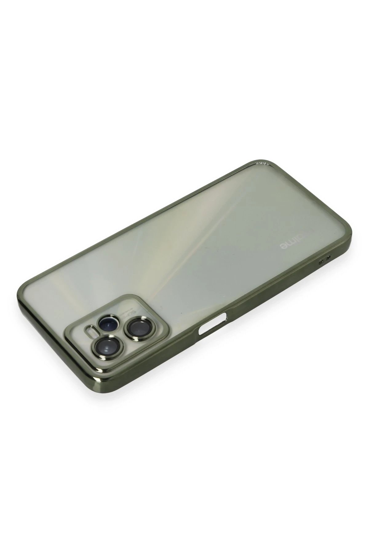 Newface Realme C35 Kılıf Razer Lensli Silikon - Yeşil