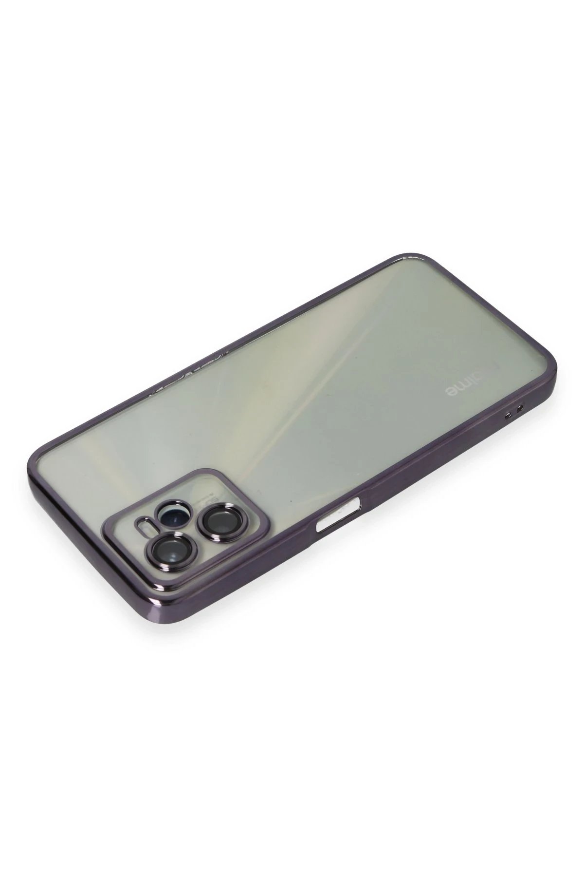 Newface Realme C35 Kılıf Razer Lensli Silikon - Mor