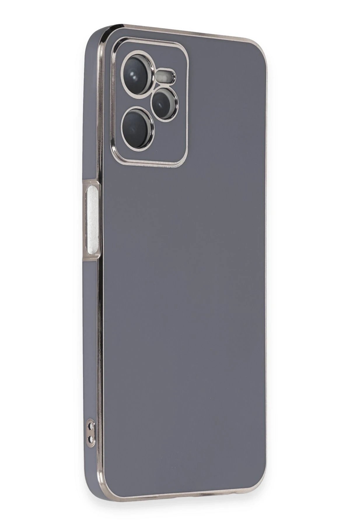 Newface Realme C35 Kılıf Volet Silikon - Mavi