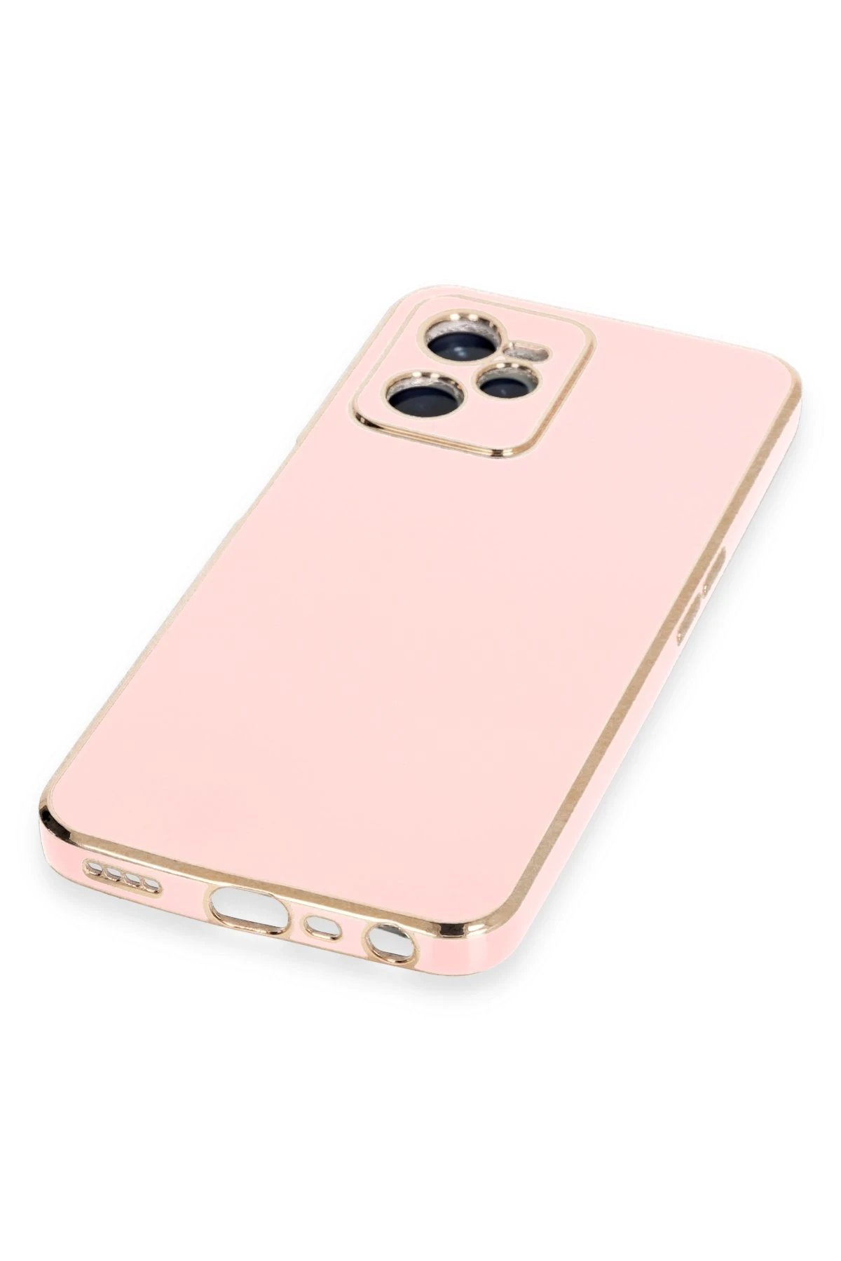 Newface Realme C35 Kılıf Volet Silikon - Pembe