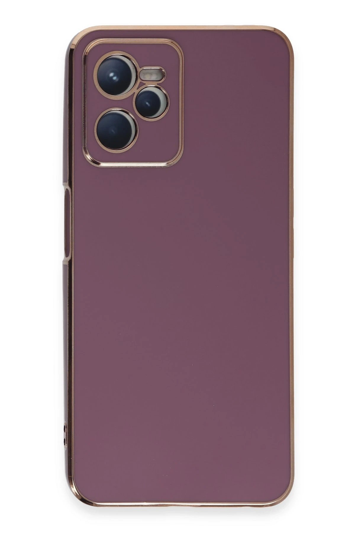 Newface Realme C35 Kılıf Volet Silikon - Mor