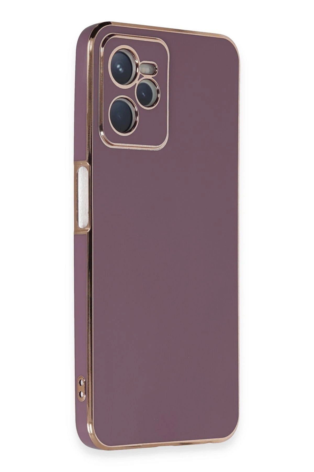 Newface Realme C35 Kılıf Volet Silikon - Mor