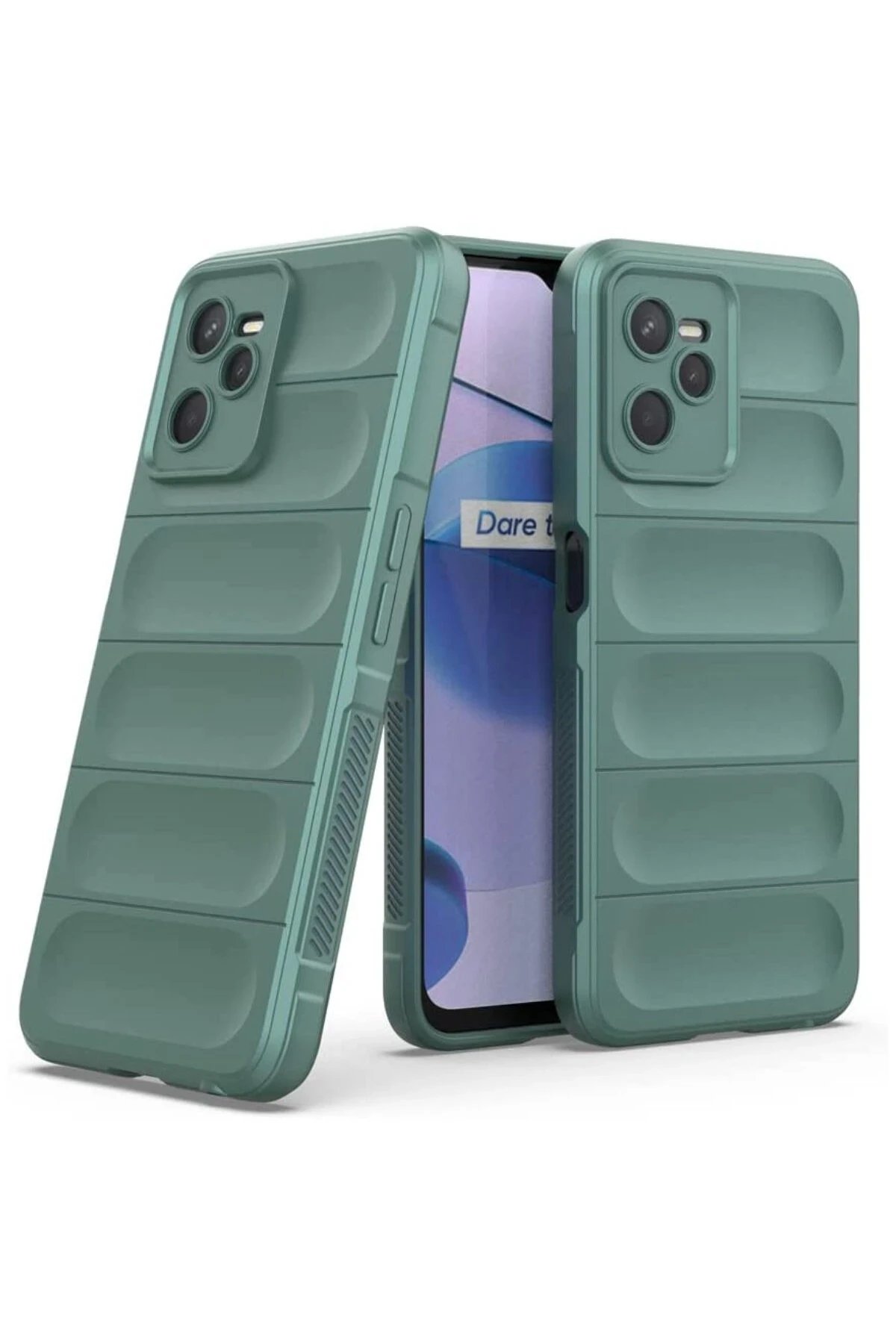 Newface Realme C35 Kılıf Optimum Silikon - Koyu Yeşil