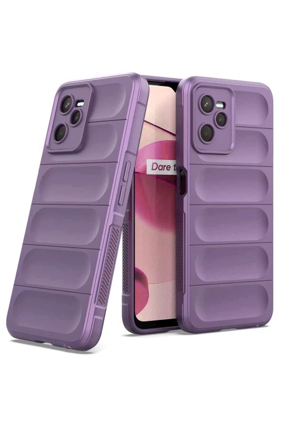 Newface Realme C35 Kılıf Optimum Silikon - Mor