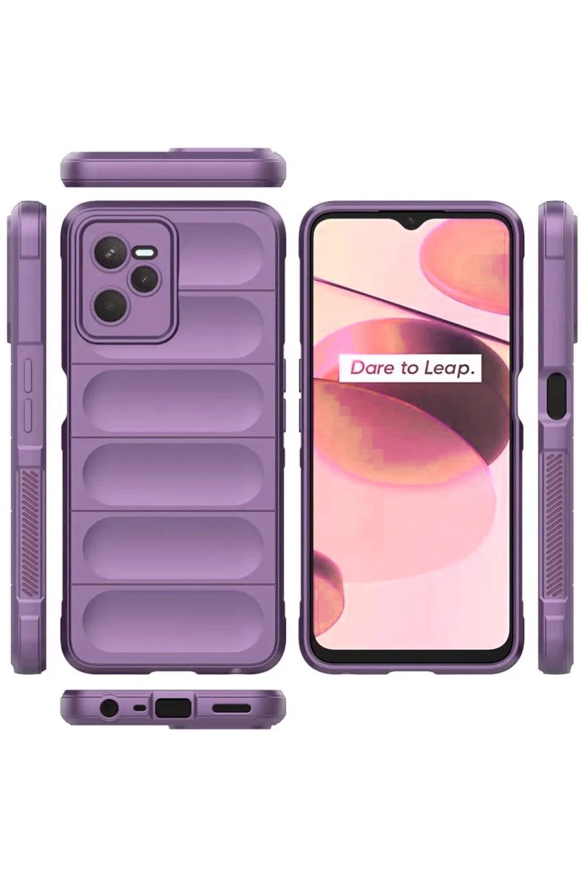 Newface Realme C35 Kılıf Optimum Silikon - Mor