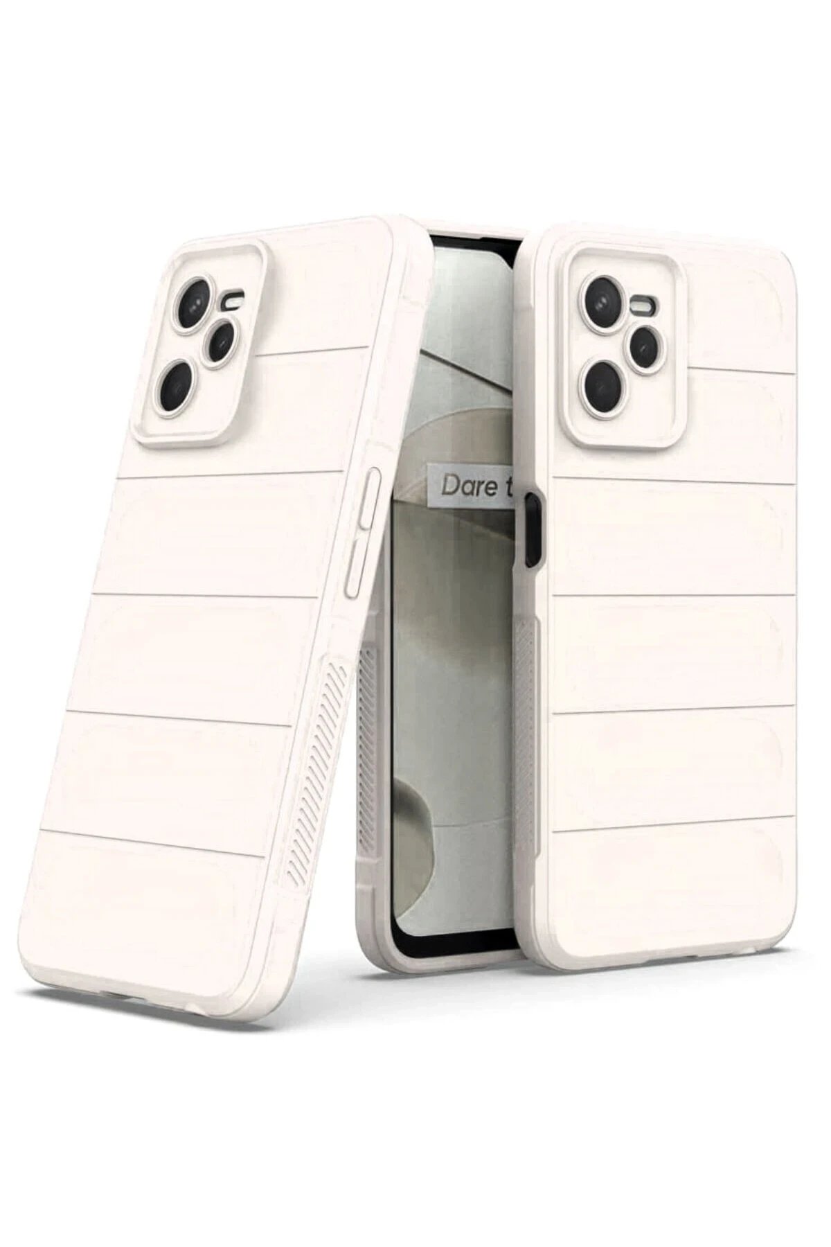 Newface Realme C35 Kılıf Optimum Silikon - Krem