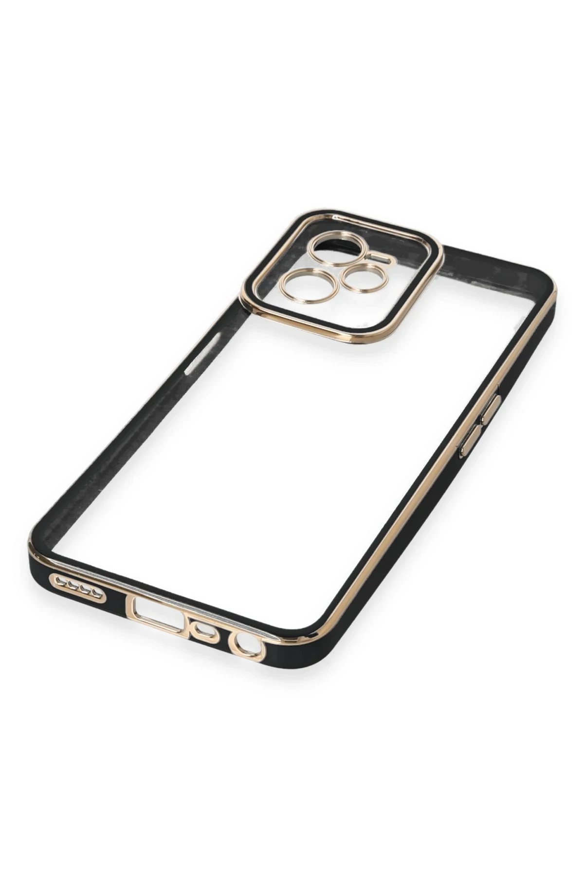 Newface Realme C35 Kılıf Liva Lens Silikon - Siyah