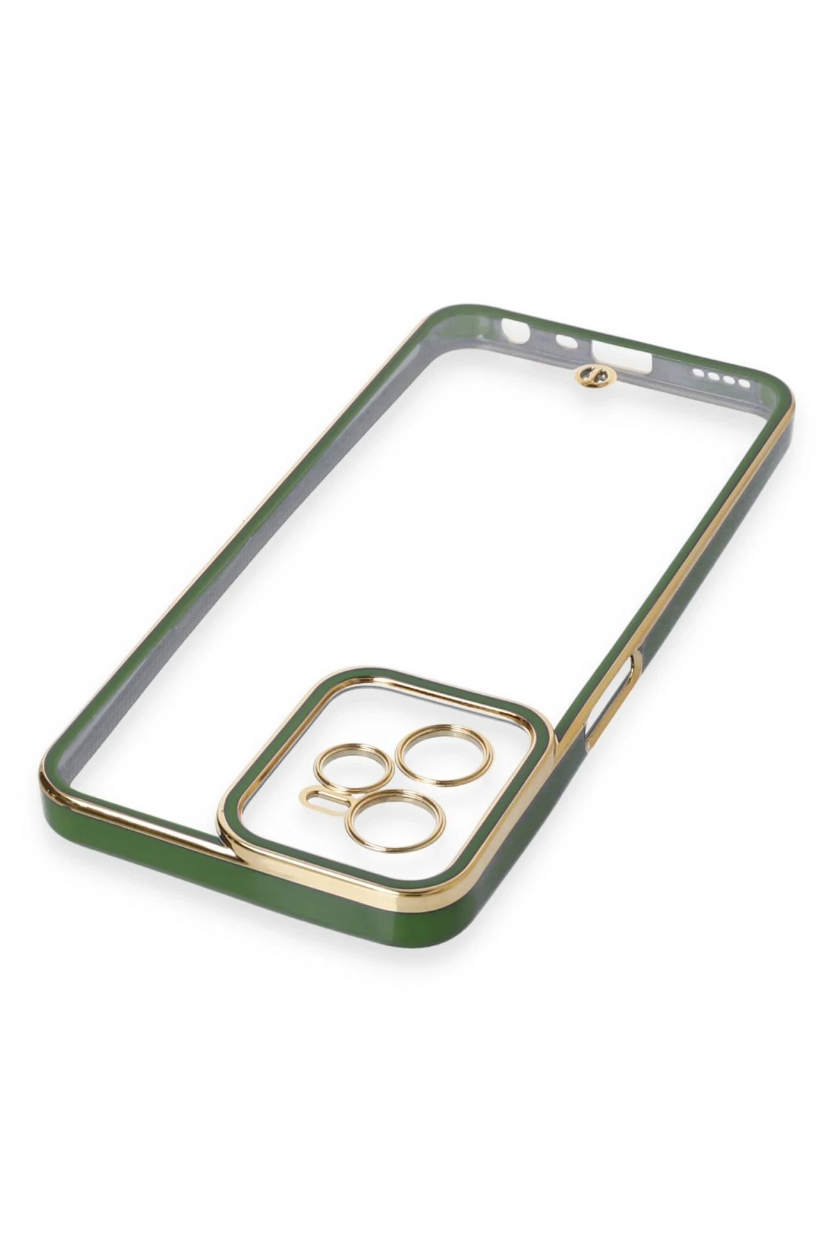 Newface Realme C35 Kılıf Liva Lens Silikon - Yeşil