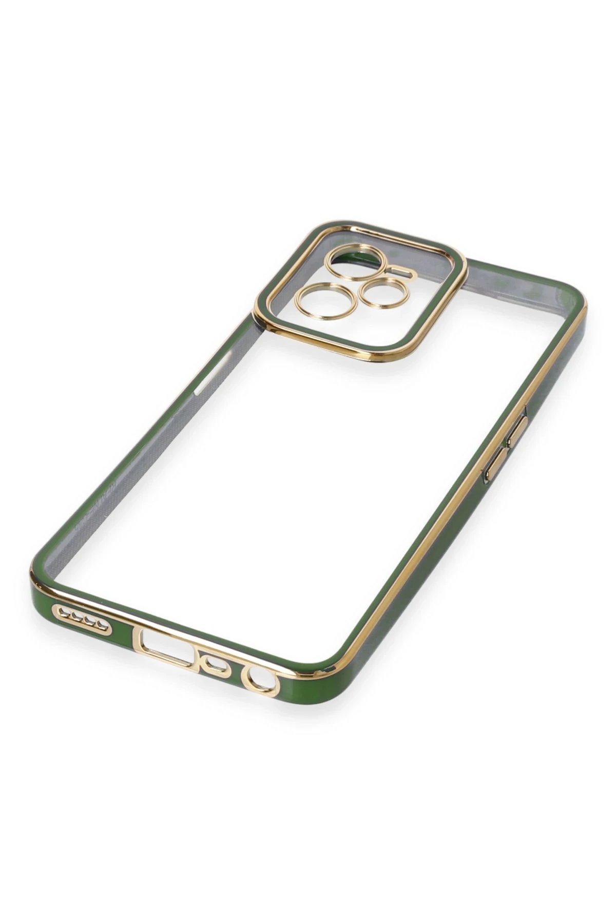 Newface Realme C35 Kılıf Liva Lens Silikon - Yeşil