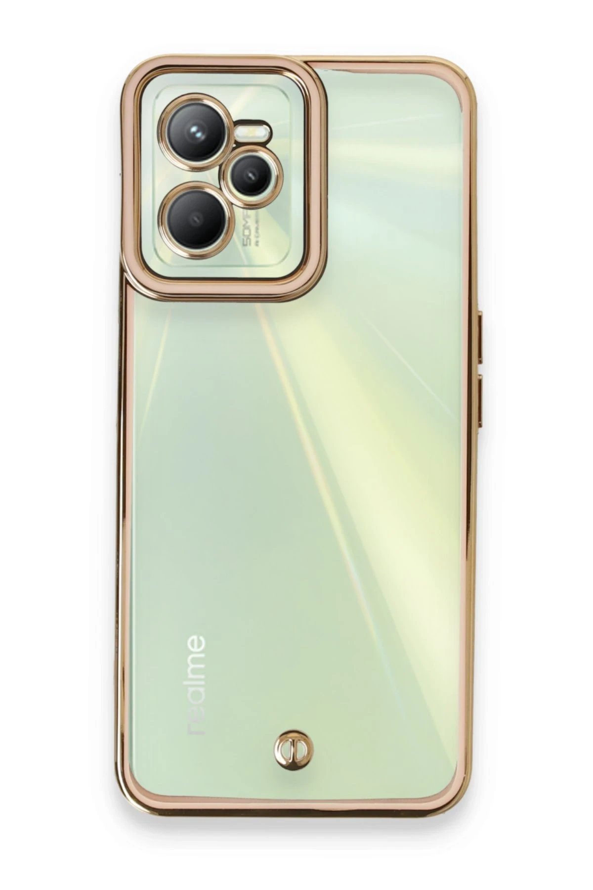 Newface Realme C35 Kılıf Liva Lens Silikon - Pudra