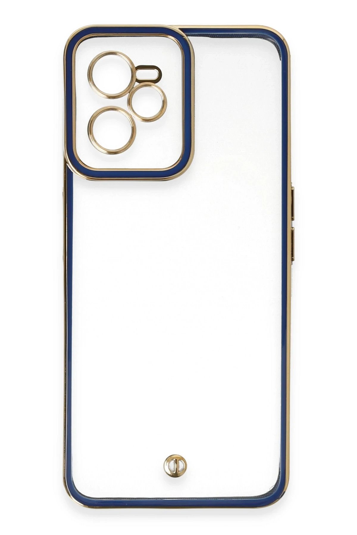 Newface Realme C35 Kılıf Liva Lens Silikon - Mavi