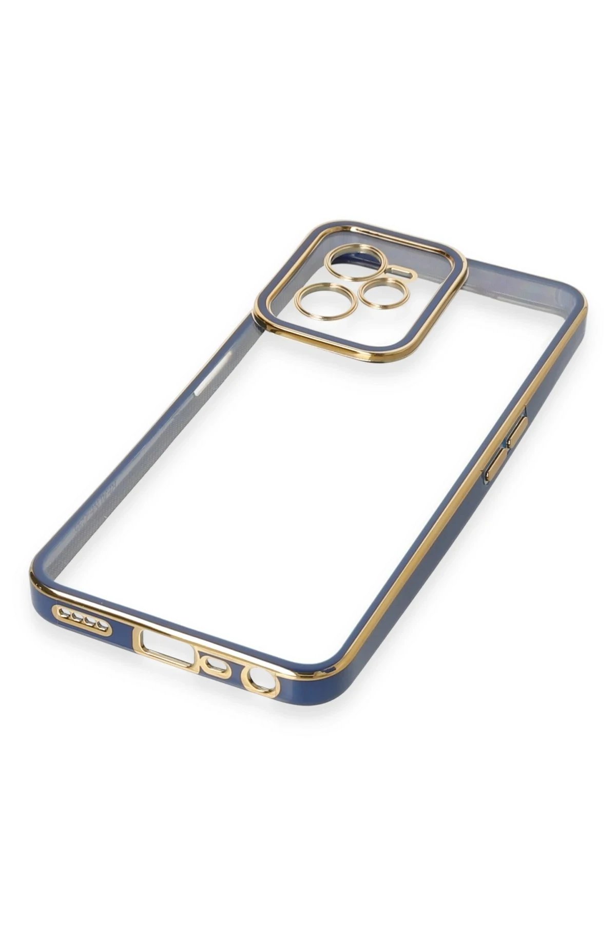 Newface Realme C35 Kılıf Liva Lens Silikon - Mavi