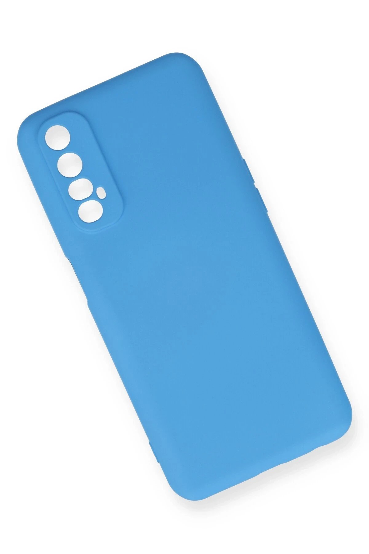 Newface Realme 7 Kılıf Nano içi Kadife Silikon - Mavi