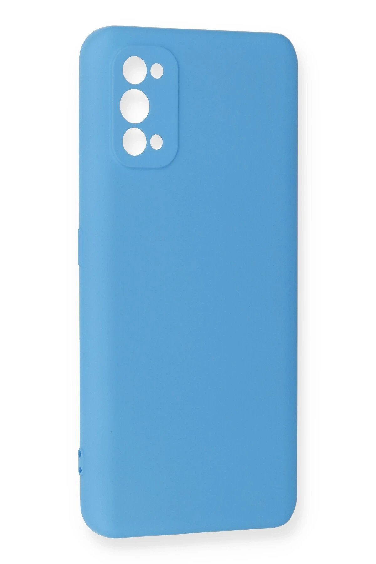 Newface Realme 7 Pro Kılıf Nano içi Kadife Silikon - Mavi